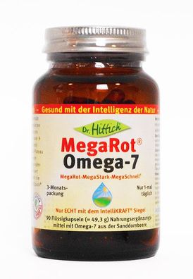 Dr. Hittich Mega-Rot Omega-7, 1/2/4x 90 Kapseln, Sanddorn-Extrakt, MegaRot