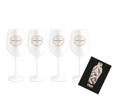 Scavi & Ray ICE Glas 4er Set Gläser - 4x Sekt / Prosecco / Champagner / Wein IC