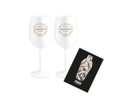 Scavi & Ray ICE Glas 2er Set Gläser - 2x Sekt / Prosecco / Champagner / Wein IC