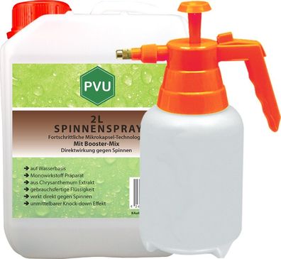 PVU 2L + 2L Sprüher Spinnenspray Spinnen Gift Mittel gegen Spinnen Abwehr frei EX