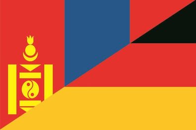Aufkleber Fahne Flagge Mongolei-Deutschland in verschiedene Größen