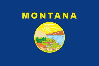 Aufkleber Fahne Flagge Montana in verschiedene Größen