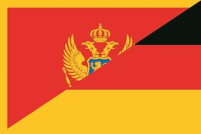 Aufkleber Fahne Flagge Montenegro-Deutschland in verschiedene Größen