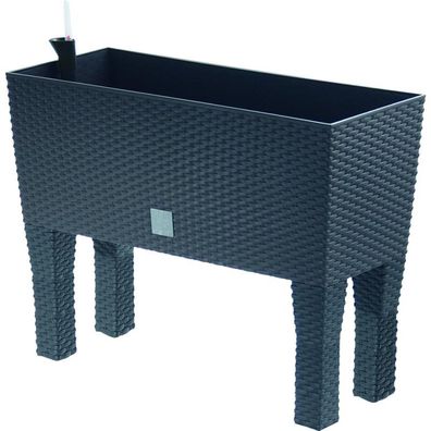 Blumenbank mit Füßen "Rato Case High" 60x25x46cm Rattan Hochbeet Pflanzen