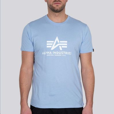 Alpha Industries T-Shirt Herren Basic T in light blue hellblau 100501-513
