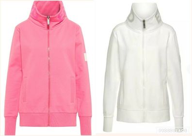 Elbsand Alvis Damen Sweatjacke Damenjacke Zipper Sweatshirt in weiß oder pink