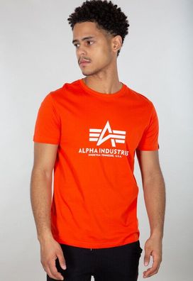 Alpha Industries T-Shirt Herren Basic T in atomic red orange 100501-577