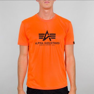 Alpha Industries T-Shirt Herren Basic T in Neon Orange 100501N-470