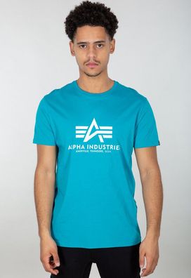 Alpha Industries T-Shirt Herren Basic T in blue lagoon blau 100501-576
