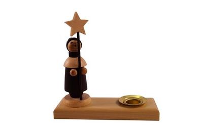 Kerzenhalter Sternträger natur Höhe=10cm NEU Weihnachten Kerzenschmuck Tischsch