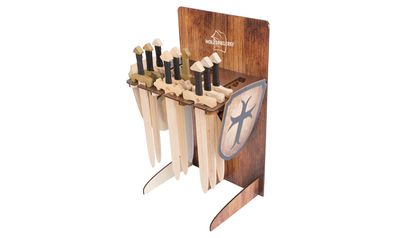 Holzspielerei - Display für Schwerter hell