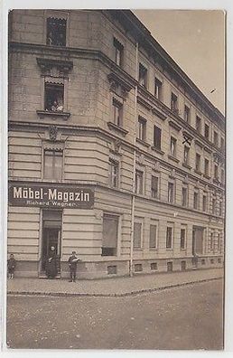 55924 Foto Ak Leipzig Möbel-Magazin Richard Wagner Südstraße 1908