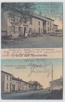 67645 Mehrbild Ak Gruß aus Gondreville Gastwirtschaft und Hufschmied 1913
