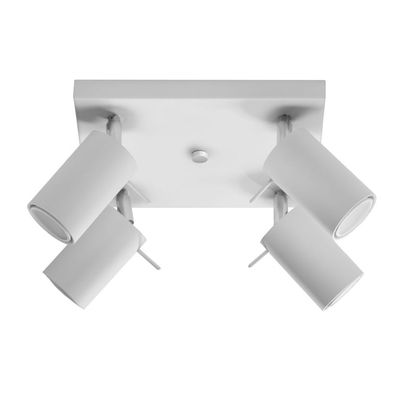 Deckenlampe Deckenleuchte RING 4 weiß, 4x GU10, ca. 25x25x16 cm