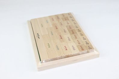 Lernspielzeug Bruch -und Prozentrechner aus Holz BxHxT 29,5x21,5x4cm NEU