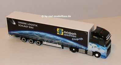 Herpa 309875 - Volvo FH GL XL Gardinenplanen-Sattelzug - Steinbach Logistik. 1:87