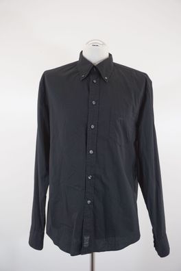 Calvin Klein Freizeithemd Herren Langarm Hemd XL schwarz Button-Down Regular C21