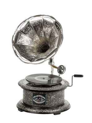 Nostalgie Grammophon Gramophone Dekoration Trichter Grammofon antik-Stil rund