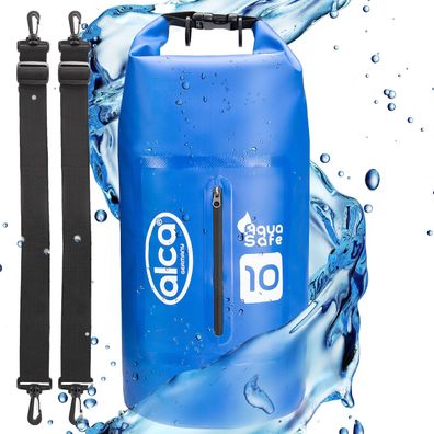 Wasserdichter Packsack mit Reißverschlusstasche 10L Rollbeutel