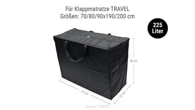 XL Aufbewahrungstasche TRAVEL FÜR 70,80,90 Klappmatratzen