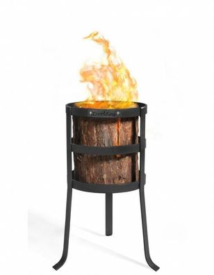 Feuerkorb für Schwedenfeuer „Malmo“ Feuersäule aus Stahl Gartenfackel Gartendeko