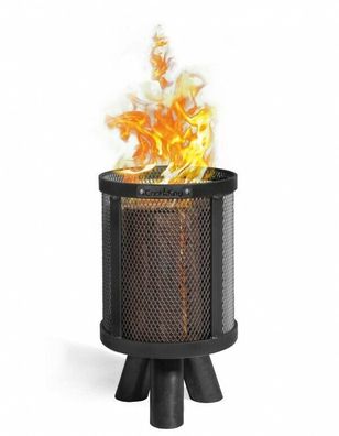 Feuerkorb für Schwedenfeuer „PEDRO“ Feuersäule aus Stahl Gartenfackel Gartendeko