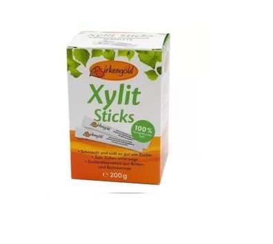 Birkengold® -  Xylit Sticks im Karton 50 Stück -  200 g  aus Finnland  Birkenzucker