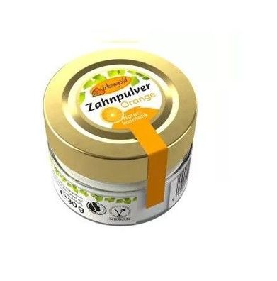 Xylit -  Birkengold®  -  Zahnpulver Orange 30 g im Glas (plastikfrei) - Birkenzucker