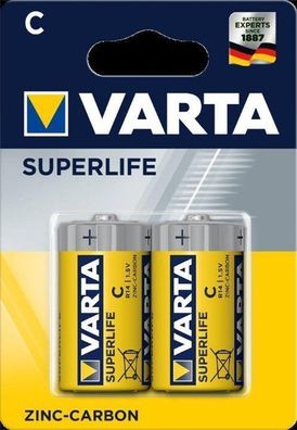 Varta - Superlife - R14 / C (Baby) - 1,5 Volt Zinkchlorid - 2er Blister