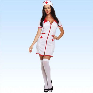 Nurse Krankenschwesterkostüm Gr. 36-40 Kostüm Krankenschwester Faschingskostüm