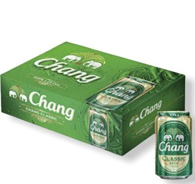 24 Chang Classic Lager Bier aus Thailand 0,355 l Dose