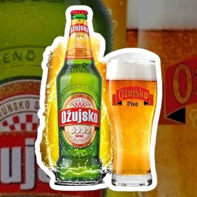 12 Flaschen 0,33l Ozujsko Bier aus Kroatien, Originalabfüllung