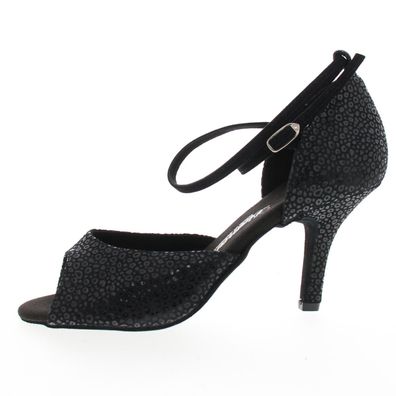 Diamant Damen Pumps Weite F Leopardenmuster Peep Toe Schwarz Größe 40,5