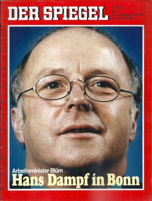Der Spiegel Nr. 2 / 1983 - Arbeitsminister Blüm - Hans Dampf in Bonn