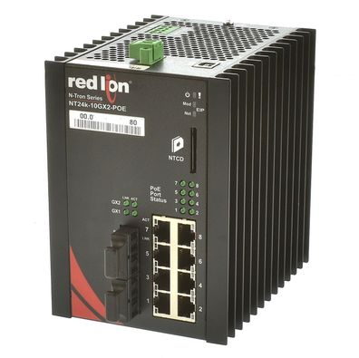 RED LION NT24K-10GX2-SC-POE Ethernet Switch