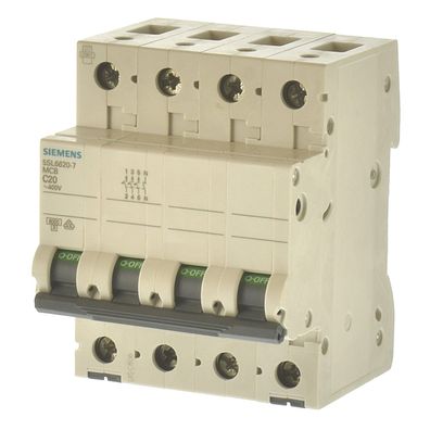 Siemens 5SL6620-7 Sicherungsautomat C20 6KA 3 + N-POL / 4 polig