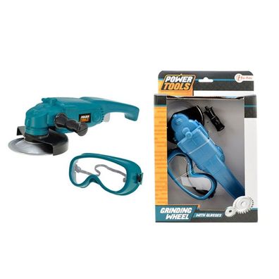 Toi-Toys - Power Tools - Schleifmaschine + Schutzbrille Kinderwerkzeug Flex Tool
