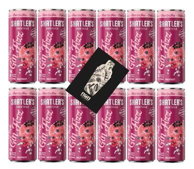 Shatlers 12er Set Pink Gin Fizz 12x 0,25L (10,1% Vol) inkl. Pfand EINWEG - [Ent