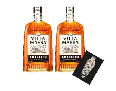 Villa Massa 2er Set Amaretto 2x 0,7L (30% Vol) Mandellikör- [Enthält Sulfite]