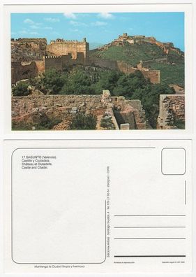 Spanien 17 Sagunto (Valencia) Castle + Citadel Ansichtskarte Postkarte
