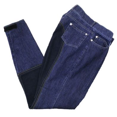 HKM Reithose Jeans, Stiefelreithose, blau, Ganzbesatz, jeans