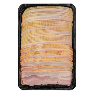 Food-United Frühstücksbacon 1kg Bacon-Speck-Streifen Schweinebauch gegart