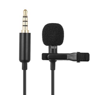 Mini tragbare Ansteck Revers Lavalier Kondensator Mikrofon Kabelmikrofon für iPhone