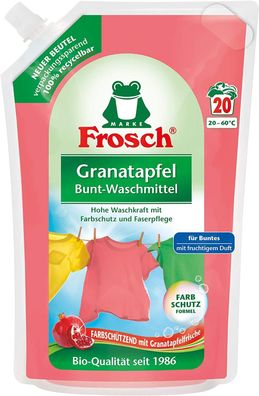 Frosch Granatapfel Waschmittel, 5er Pack (5 x 18 Waschladungen)