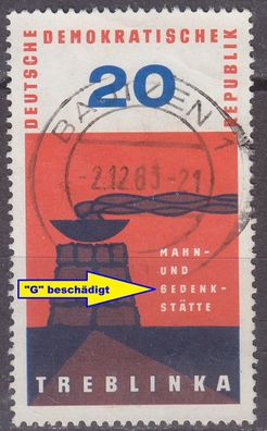 Germany DDR [1963] MiNr 0975 F12 ( OO/ used ) [01] Plattenfehler