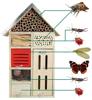 Esschert Design Insektenhotel L - 2. WAHL - 48 cm Nistkasten Bienen