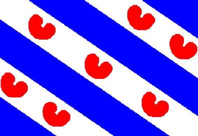 Aufkleber Fahne Flagge Niederländisch Friesland in verschiedene Größen