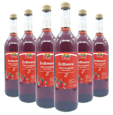 Bleichhof Erdbeersaft – 100% Direktsaft, vegan (6x 0,72l)