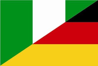 Aufkleber Fahne Flagge Nigeria-Deutschland in verschiedene Größen