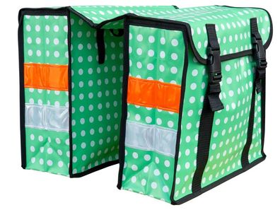 Fahrrad Satteltaschen Doppeltasche Gepäckträgertasche Doppel Packtasche grün